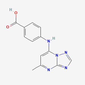 molecular formula C13H11N5O2 B7725658 4-(5-Methyl-[1,2,4]triazolo[1,5-a]pyrimidin-7-ylamino)-benzoic acid 
