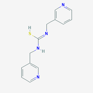 molecular formula C13H14N4S B7725923 N,N'-bis(pyridin-3-ylmethyl)carbamimidothioic acid 
