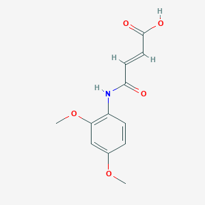 molecular formula C12H13NO5 B7725948 4-((2,4-Dimethoxyphenyl)amino)-4-oxobut-2-enoic acid 