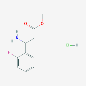 molecular formula C10H13ClFNO2 B7725968 Methyl 3-amino-3-(2-fluorophenyl)propanoate HCl 