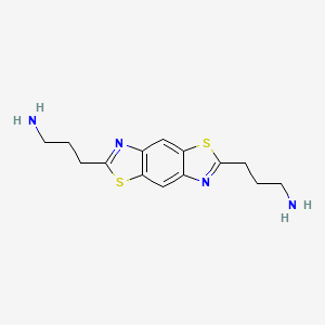 molecular formula C14H18N4S2 B7725974 3-[2-(3-aminopropyl)-[1,3]thiazolo[5,4-f][1,3]benzothiazol-6-yl]propan-1-amine 