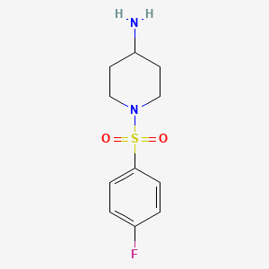 molecular formula C11H15FN2O2S B7726069 1-(4-Fluoro-benzenesulfonyl)-piperidin-4-ylamine 