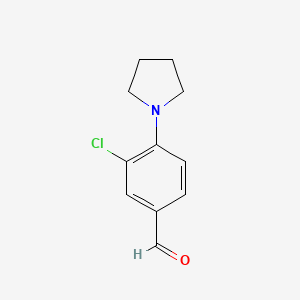 molecular formula C11H12ClNO B7726074 3-Chloro-4-(pyrrolidin-1-yl)benzaldehyde 