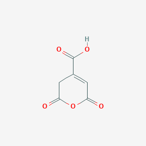 molecular formula C6H4O5 B077263 2,6-二氧代-3,6-二氢-2H-吡喃-4-羧酸 CAS No. 14556-16-2