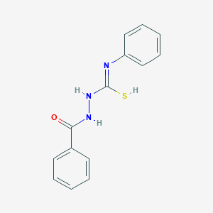 molecular formula C14H13N3OS B7726559 N-benzamido-N'-phenylcarbamimidothioic acid 