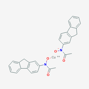 Acetohydroxamic acid, N-fluoren-2-YL-, copper(2+) complex