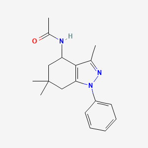 molecular formula C18H23N3O B7727655 N-(3,6,6-trimethyl-1-phenyl-5,7-dihydro-4H-indazol-4-yl)acetamide 