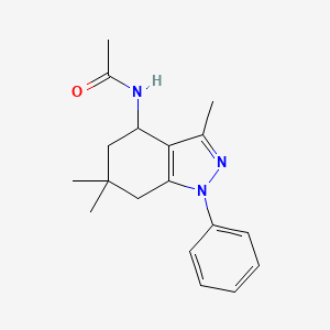 N-(3,6,6-Trimethyl-1-phenyl-4,5,6,7-tetrahydro-1H-indazole-4-yl)acetamide