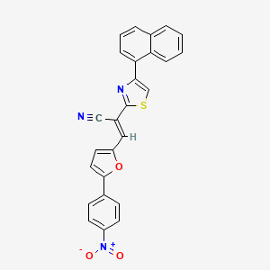(2E)-2-[4-(naphthalen-1-yl)-1,3-thiazol-2-yl]-3-[5-(4-nitrophenyl)furan-2-yl]prop-2-enenitrile