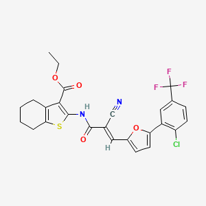 molecular formula C26H20ClF3N2O4S B7728037 C26H20ClF3N2O4S 