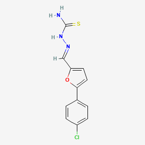 molecular formula C12H10ClN3OS B7728074 Hydrazinecarbothioamide, 2-[[5-(4-chlorophenyl)-2-furanyl]methylene]- 