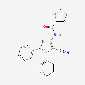 molecular formula C22H14N2O3 B7728285 N-(3-cyano-4,5-diphenylfuran-2-yl)furan-2-carboxamide 