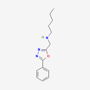 molecular formula C14H19N3O B7728382 N-[(5-phenyl-1,3,4-oxadiazol-2-yl)methyl]pentan-1-amine CAS No. 832737-98-1