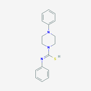 molecular formula C17H19N3S B7728574 N,4-diphenylpiperazine-1-carboximidothioic acid 