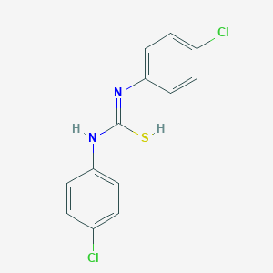 molecular formula C13H10Cl2N2S B7728633 N,N'-bis(4-chlorophenyl)carbamimidothioic acid 