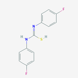 molecular formula C13H10F2N2S B7728660 N,N'-bis(4-fluorophenyl)carbamimidothioic acid 