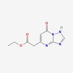 molecular formula C9H10N4O3 B7728786 Ethyl 2-(7-oxo-1,7-dihydro-[1,2,4]triazolo[1,5-a]pyrimidin-5-yl)acetate CAS No. 88373-98-2