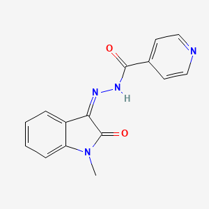 molecular formula C15H12N4O2 B7728821 N-[(Z)-(1-methyl-2-oxoindol-3-ylidene)amino]pyridine-4-carboxamide 