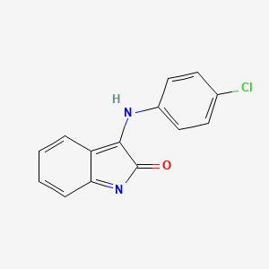 molecular formula C14H9ClN2O B7728827 3-(4-chloroanilino)indol-2-one 