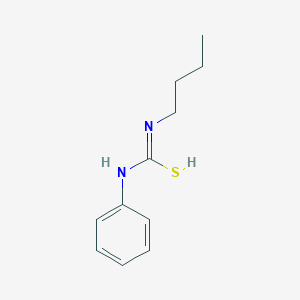 molecular formula C11H16N2S B7728890 N'-butyl-N-phenylcarbamimidothioic acid 