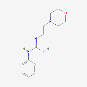 molecular formula C13H19N3OS B7728906 N'-(2-morpholin-4-ylethyl)-N-phenylcarbamimidothioic acid 