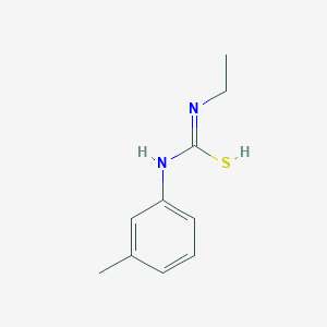 molecular formula C10H14N2S B7728915 N'-ethyl-N-(3-methylphenyl)carbamimidothioic acid 