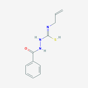 molecular formula C11H13N3OS B7728926 N-benzamido-N'-prop-2-enylcarbamimidothioic acid 