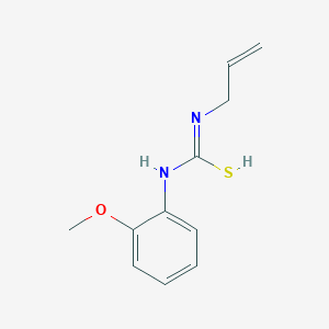 molecular formula C11H14N2OS B7728965 N-(2-methoxyphenyl)-N'-prop-2-enylcarbamimidothioic acid 