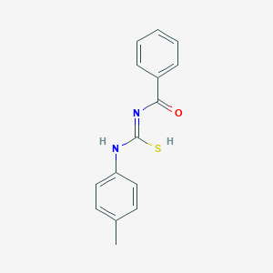 molecular formula C15H14N2OS B7728974 N'-benzoyl-N-(4-methylphenyl)carbamimidothioic acid 