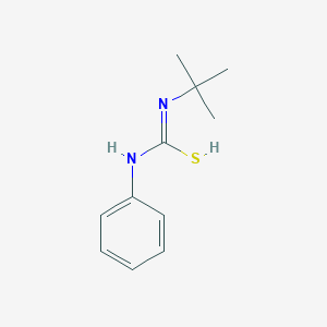 molecular formula C11H16N2S B7729262 N'-tert-butyl-N-phenylcarbamimidothioic acid 