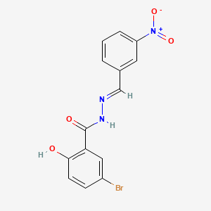 molecular formula C14H10BrN3O4 B7729359 5-bromo-2-hydroxy-N'-(3-nitrobenzylidene)benzohydrazide CAS No. 303066-14-0