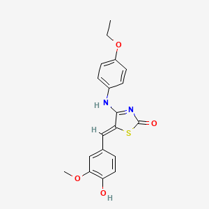 molecular formula C19H18N2O4S B7729469 (5Z)-4-(4-ethoxyanilino)-5-[(4-hydroxy-3-methoxyphenyl)methylidene]-1,3-thiazol-2-one 