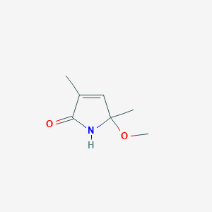 molecular formula C7H11NO2 B077296 5-methoxy-3,5-dimethyl-1H-pyrrol-2-one CAS No. 13917-74-3