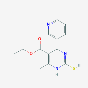 molecular formula C13H15N3O2S B7729664 ethyl 6-methyl-4-pyridin-3-yl-2-sulfanyl-1,4-dihydropyrimidine-5-carboxylate 