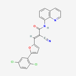 molecular formula C23H13Cl2N3O2 B7729910 AGK7 