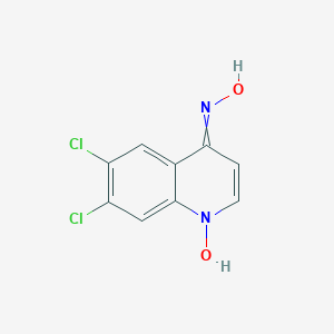 molecular formula C9H6Cl2N2O2 B077303 6,7-Dichloro-4-(hydroxyamino)quinoline 1-oxide CAS No. 13442-13-2