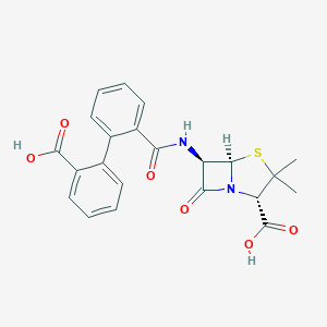 molecular formula C22H20N2O6S B077309 2-(2'-Carboxyphenyl)benzoyl-6-aminopenicillanic acid CAS No. 14796-35-1