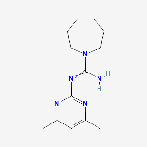 molecular formula C13H21N5 B7731270 N-(4,6-dimethylpyrimidin-2-yl)azepane-1-carboximidamide 