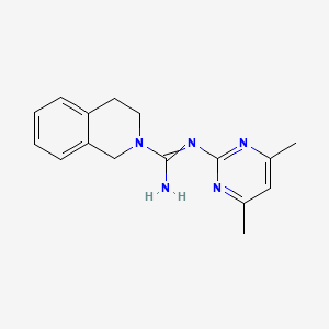 molecular formula C16H19N5 B7731274 N-(4,6-dimethylpyrimidin-2-yl)-3,4-dihydroisoquinoline-2(1H)-carboximidamide 