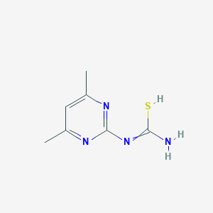 molecular formula C7H10N4S B7731286 N'-(4,6-dimethylpyrimidin-2-yl)carbamimidothioic acid 
