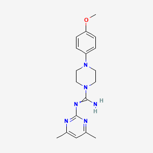 molecular formula C18H24N6O B7731330 N-(4,6-dimethylpyrimidin-2-yl)-4-(4-methoxyphenyl)piperazine-1-carboximidamide 