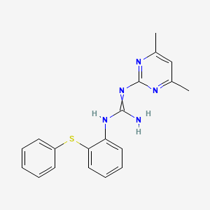 molecular formula C19H19N5S B7731332 1-(4,6-Dimethylpyrimidin-2-yl)-3-(2-(phenylthio)phenyl)guanidine 