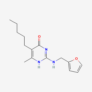 molecular formula C15H21N3O2 B7731367 2-(furan-2-ylmethylamino)-6-methyl-5-pentyl-1H-pyrimidin-4-one 