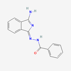 molecular formula C15H12N4O B7731792 N-[(Z)-(3-aminoisoindol-1-ylidene)amino]benzamide 