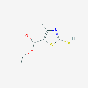 molecular formula C7H9NO2S2 B7731957 ethyl 4-methyl-2-sulfanyl-1,3-thiazole-5-carboxylate 