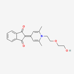 molecular formula C20H21NO4 B7731960 2-[1-[2-(2-Hydroxyethoxy)ethyl]-2,6-dimethylpyridin-4-ylidene]indene-1,3-dione 
