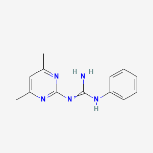 molecular formula C13H15N5 B7732012 1-(4,6-dimethylpyrimidin-2-yl)-3-phenylguanidine 