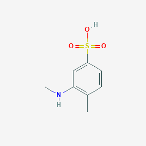 molecular formula C8H11NO3S B077328 2-(Methylamino)toluene-4-sulphonic acid CAS No. 14338-01-3