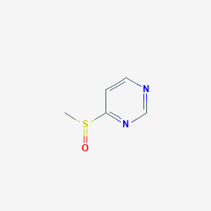 molecular formula C5H6N2OS B077329 Pyrimidine, 4-(methylsulfinyl)-(8CI) CAS No. 14080-20-7