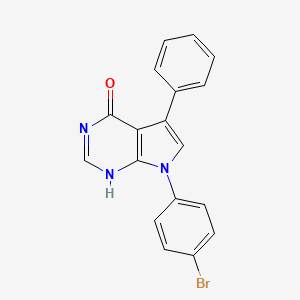 molecular formula C18H12BrN3O B7734059 7-(4-bromophenyl)-5-phenyl-1H-pyrrolo[2,3-d]pyrimidin-4-one 